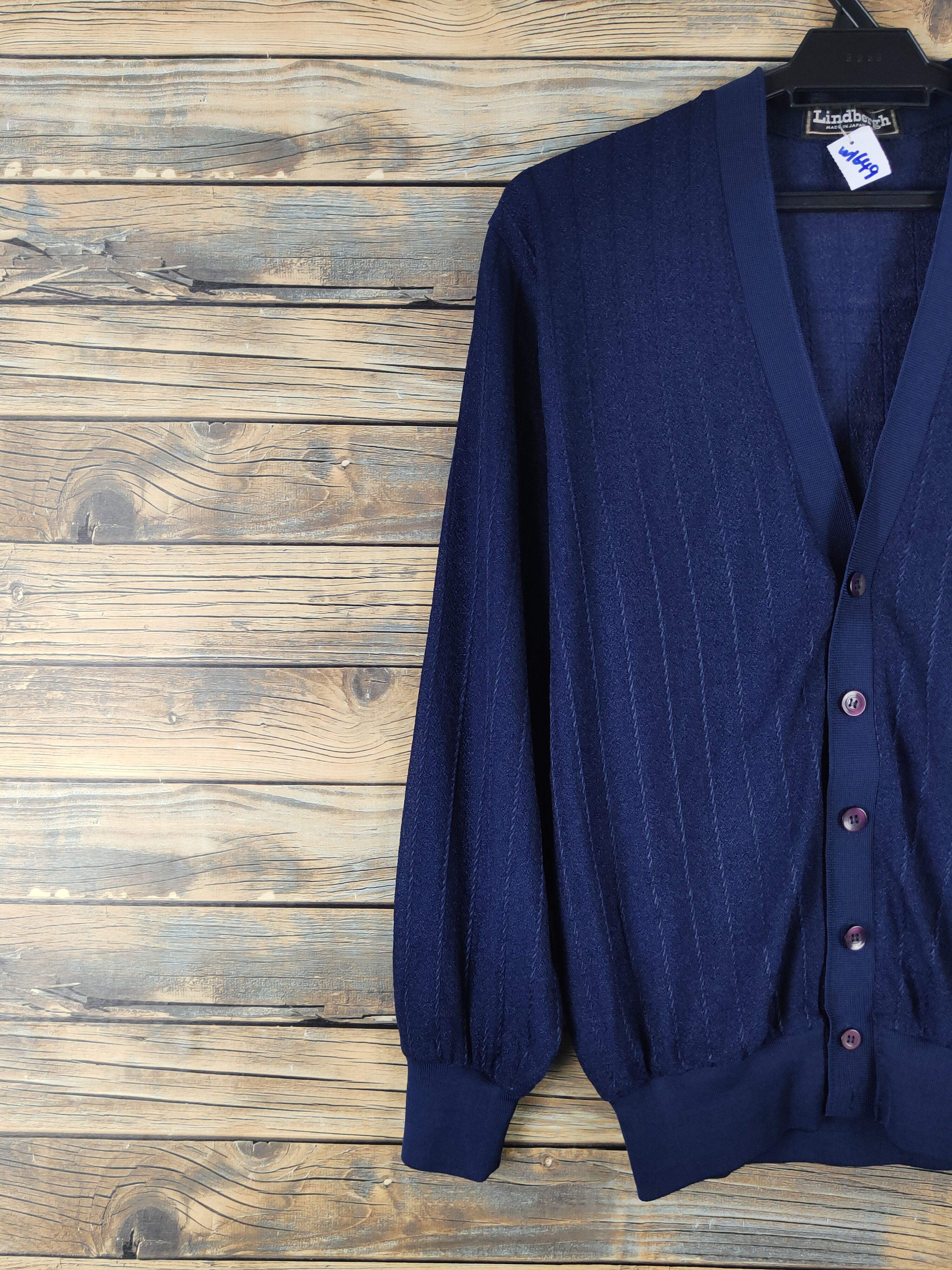 Lindbergh Lindbergh vintage japan Navy Net Knitwear Cardigan #W1649 Size US M / EU 48-50 / 2 - 3 Thumbnail