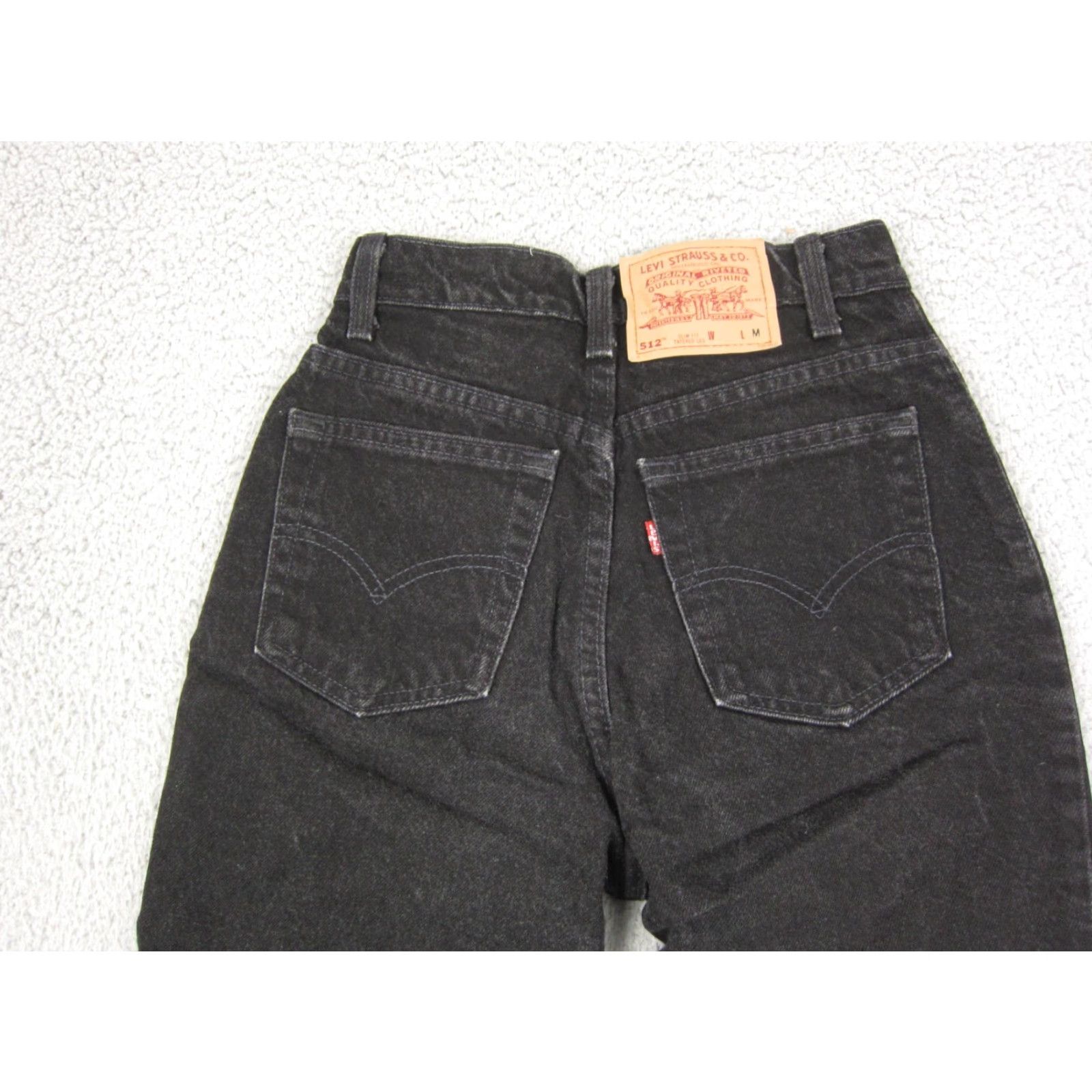 Levi's VINTAGE Levi's 512 Jeans Womens 5 Med Black Slim Fit Tapered Made in USA 90s Jeans Womens Slim Black 90s Levi's 512 Size 27" / US 4 / IT 40 - 6 Thumbnail
