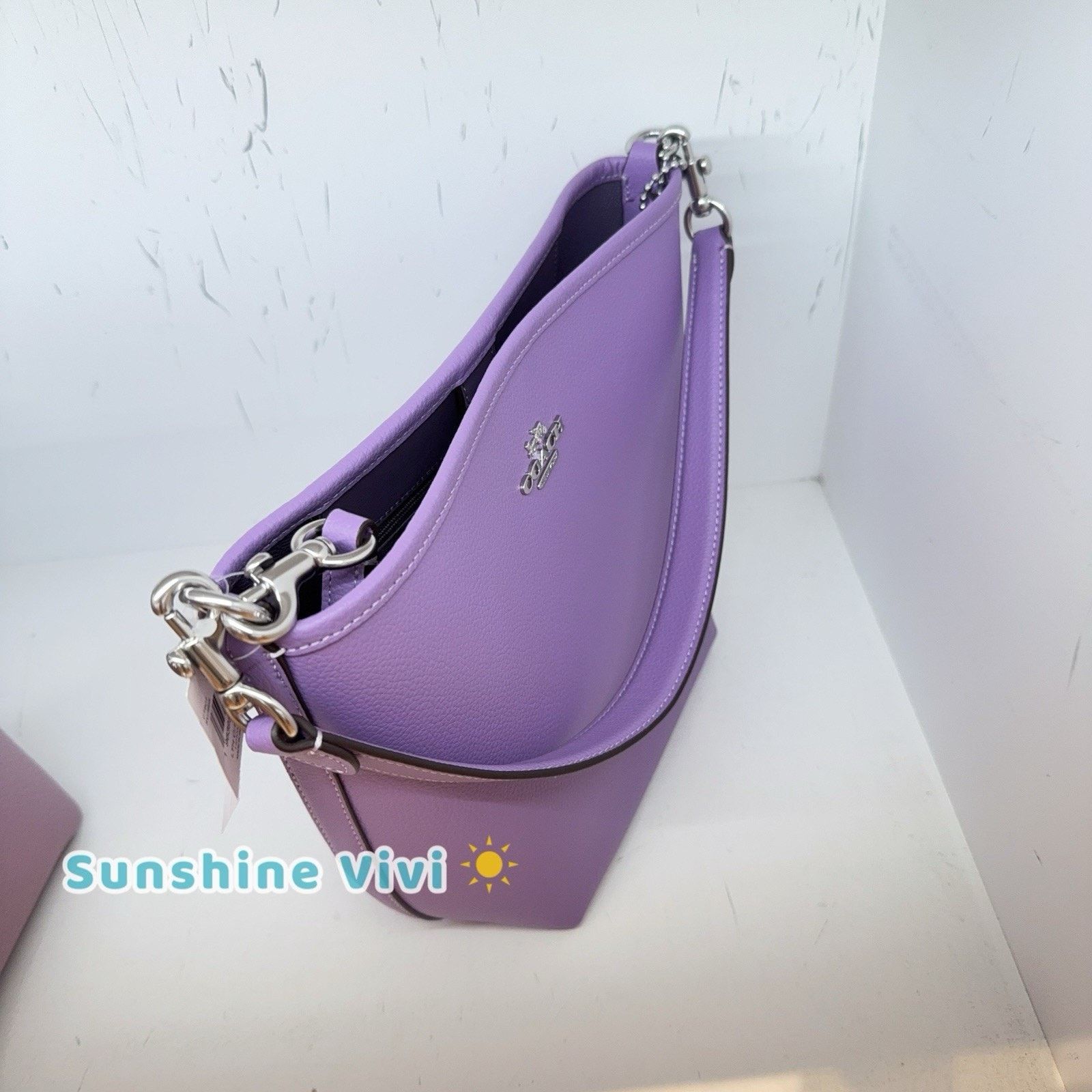 Coach NWT COACH CT801 City Bucket Leather Bag Purse Silver/Iris Size ONE SIZE - 2 Thumbnail