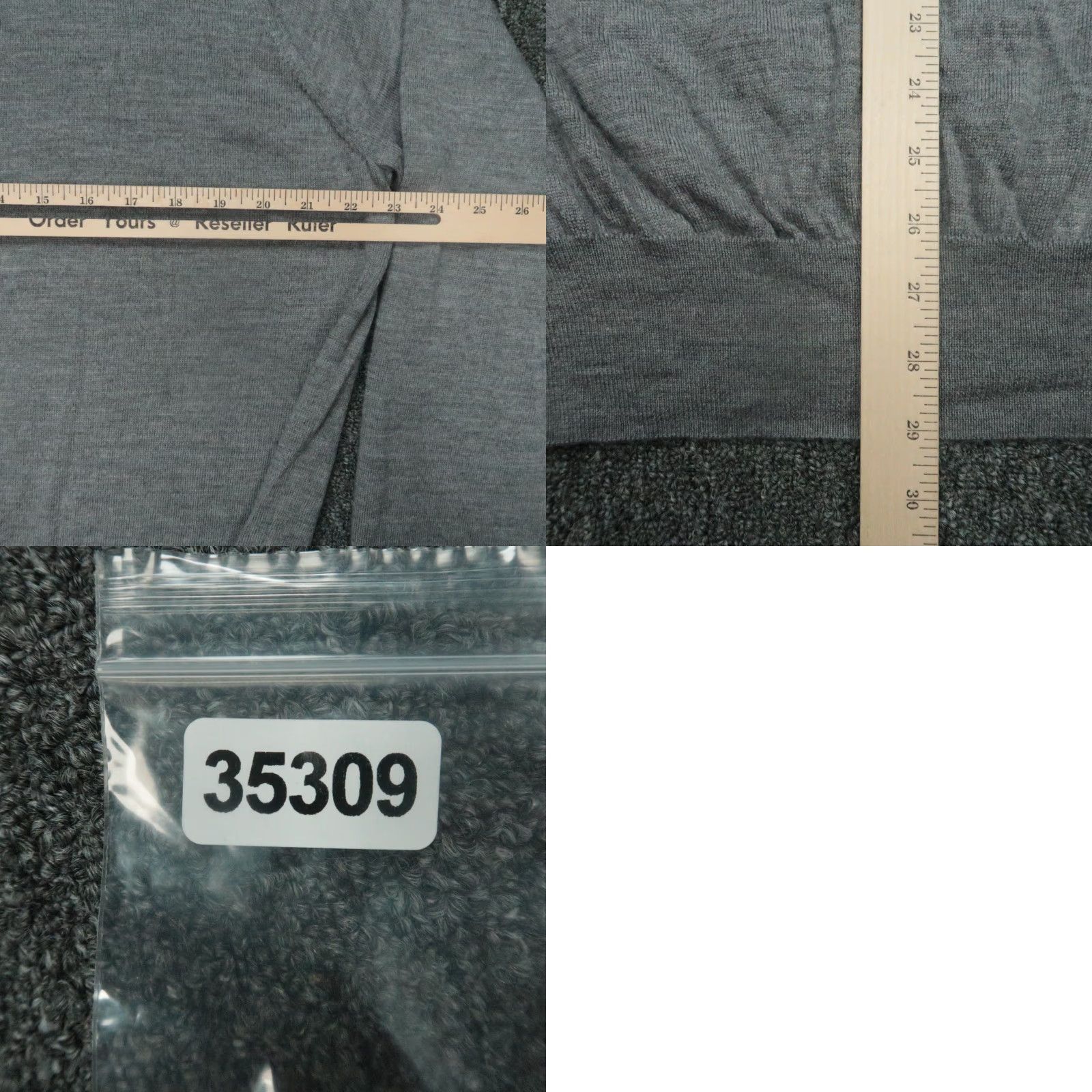 Peter Millar Peter Millar Sweater Mens XL Gray Wool Silk Nappa Trimmed Quarter Zip Pullover Size US XL / EU 56 / 4 - 8 Thumbnail