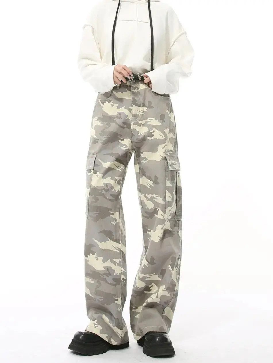 Japanese Brand Retro loose camouflage pocket jeans Size US 32 / EU 48 - 4 Thumbnail