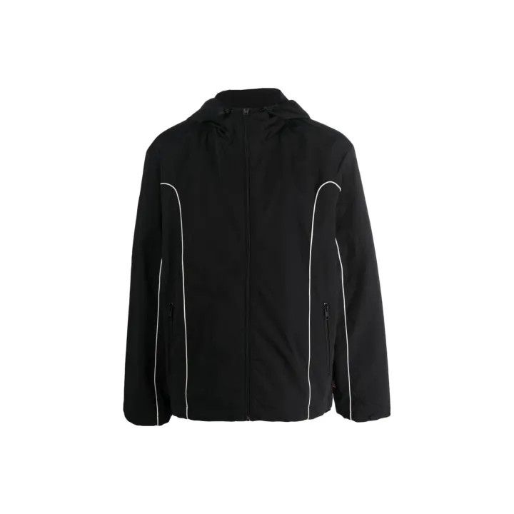 Diesel Diesel Black Zip-Up Hooded Jacket for Men 0079 Size US L / EU 52-54 / 3 - 1 Thumbnail