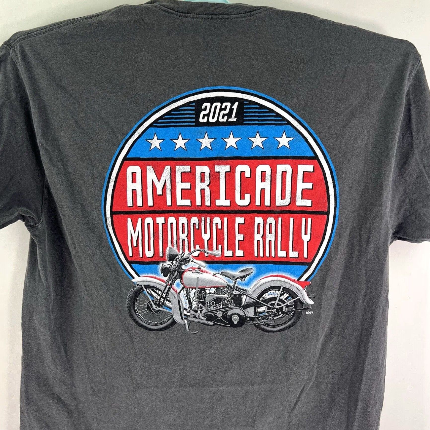 Comfort Colors Americade 38th Motorcycle Rally T-Shirt XL Gray Graphic Print Comfort Colors Mens Size US XL / EU 56 / 4 - 2 Thumbnail