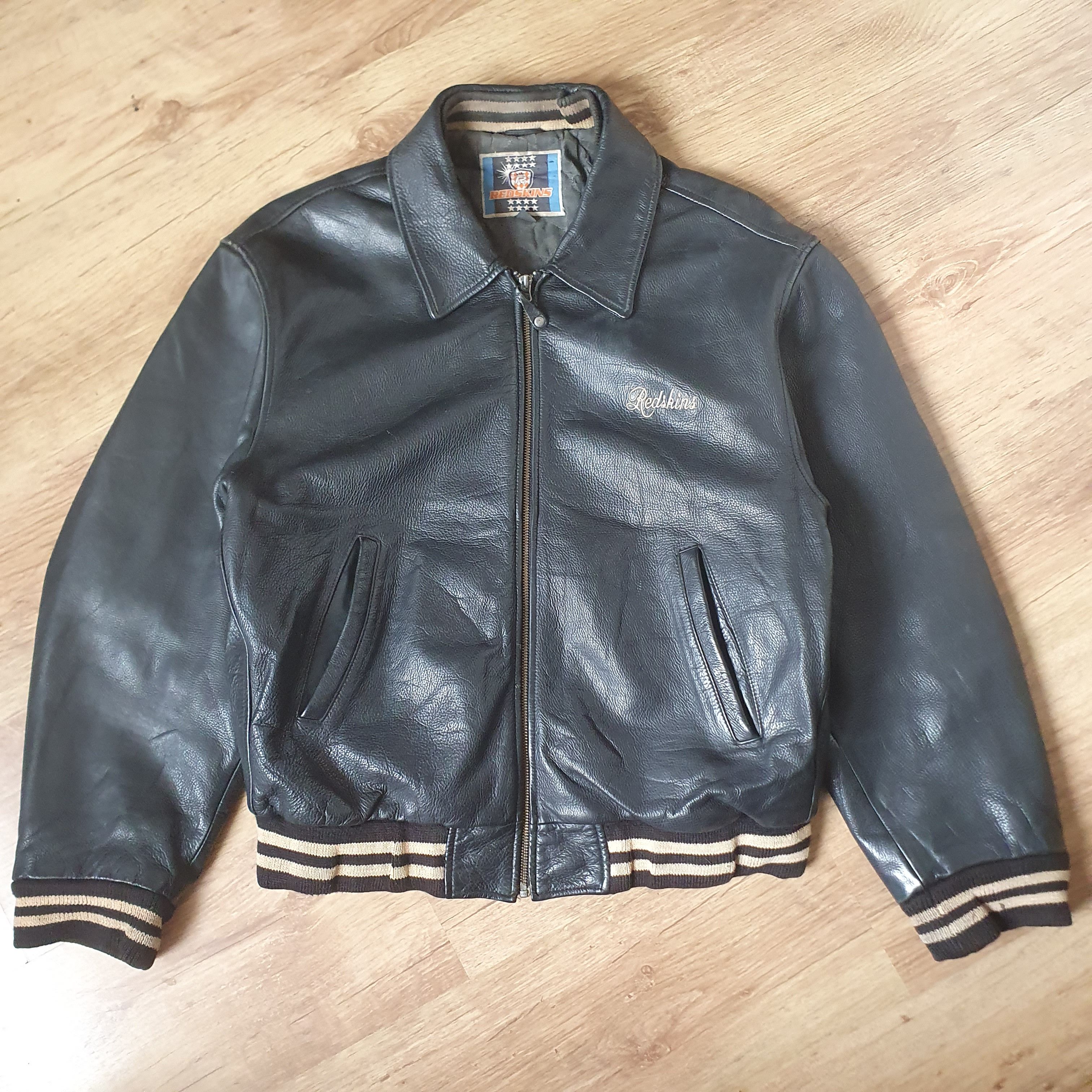 Genuine Leather Vintage Redskins Leather Jacket Size US L / EU 52-54 / 3 - 1 Thumbnail
