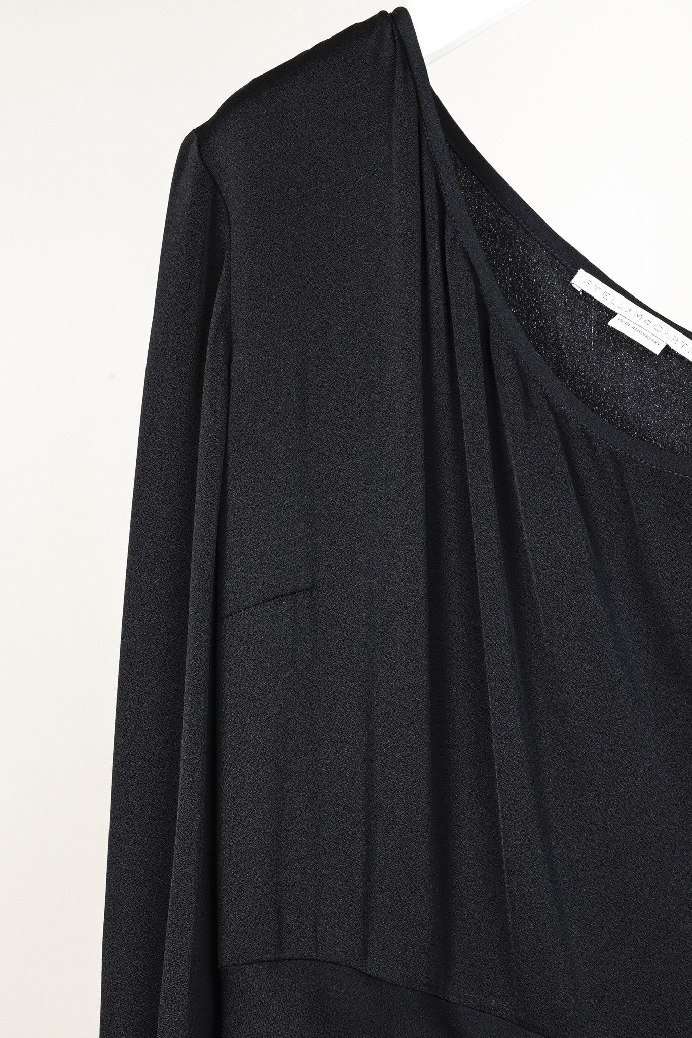 Stella McCartney Stella McCartney Cady One-Shoulder Draped-Peplum Midi Dress Size XS / US 0-2 / IT 36-38 - 5 Thumbnail