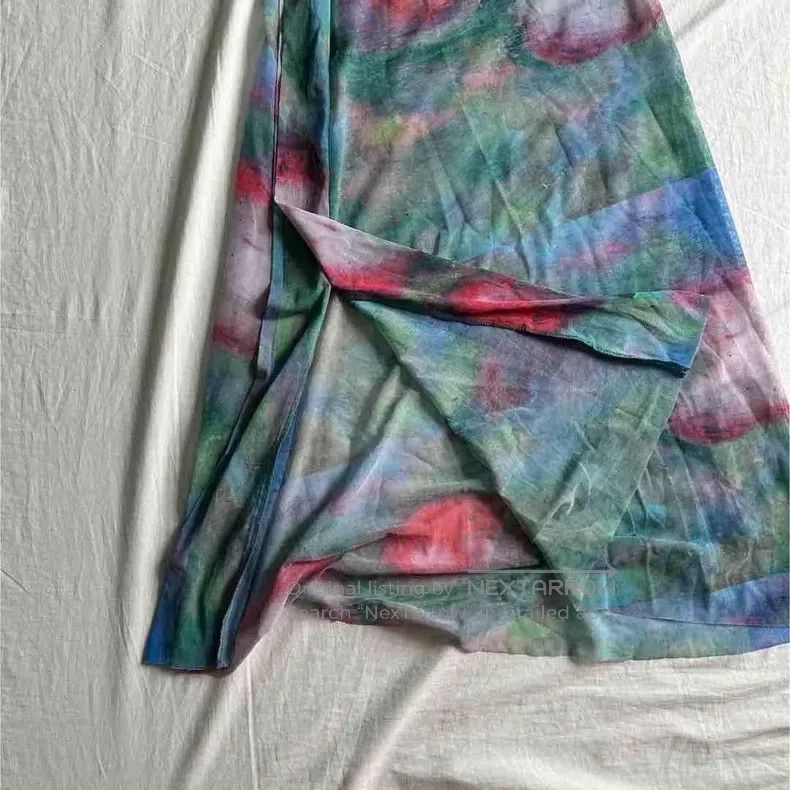 Issey Miyake Issey Miyake size:3 Art Oil Painting Skirt Size 22" - 4 Thumbnail
