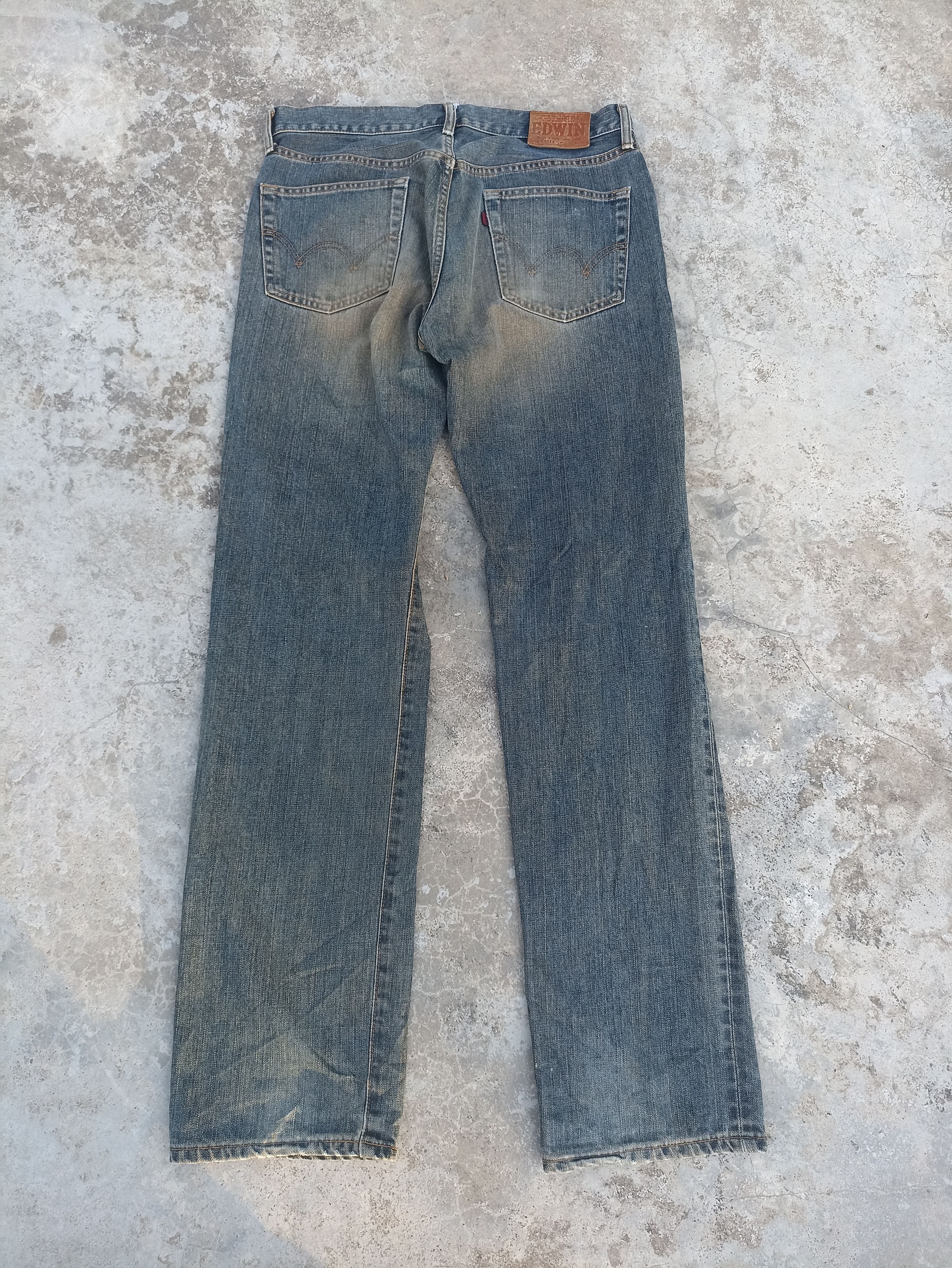 Beauty Beast Vintage Edwin jeans Edwin 503ZZ denim washed blue faded Size US 33 - 6 Thumbnail