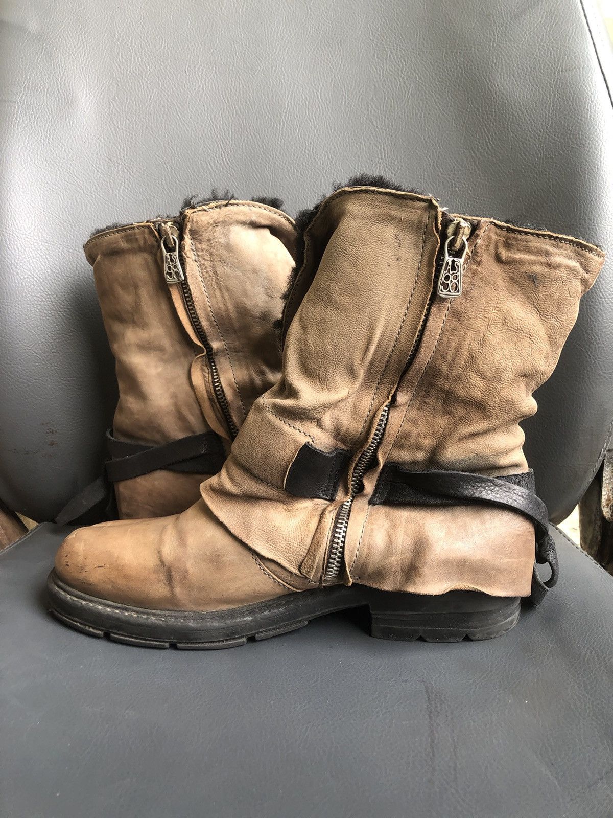 A.S.98 A.S 98 Beige Leather Women’s Boots Size 38 Size US 8 / IT 38 - 5 Thumbnail