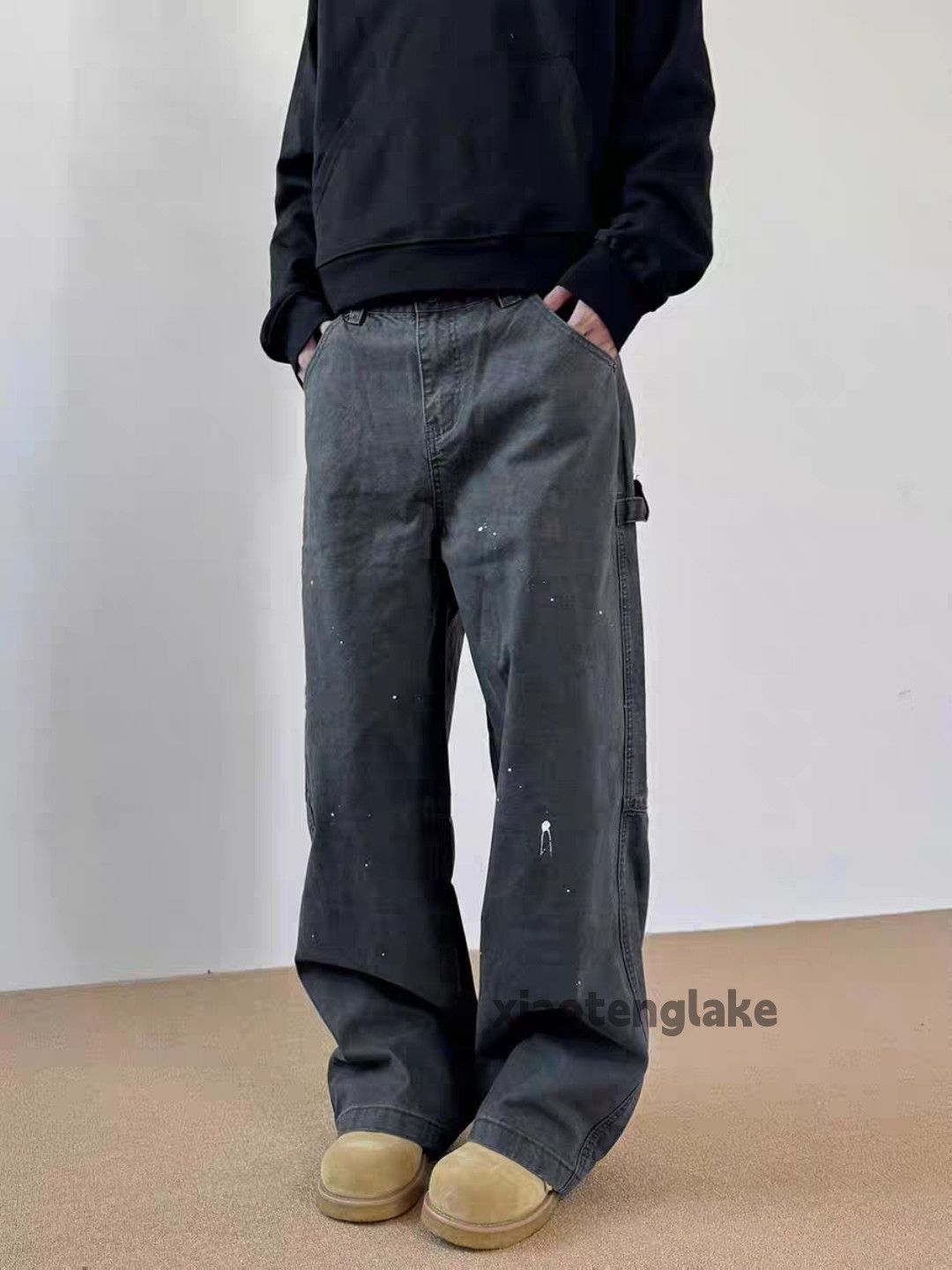 Designer × Vintage washed faded paint stain loose baggy carpenter pants Size US 30 / EU 46 - 1 Thumbnail