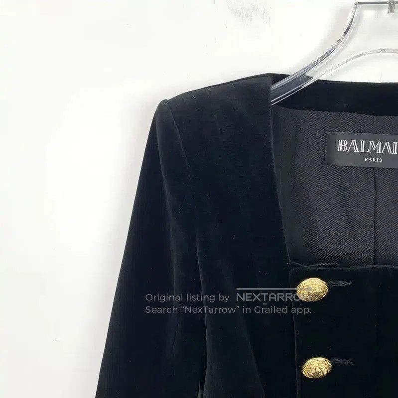 Balmain Balmain Black Cotton Jacket for Women . Size XXS / US 00 / IT 34 - 3 Thumbnail