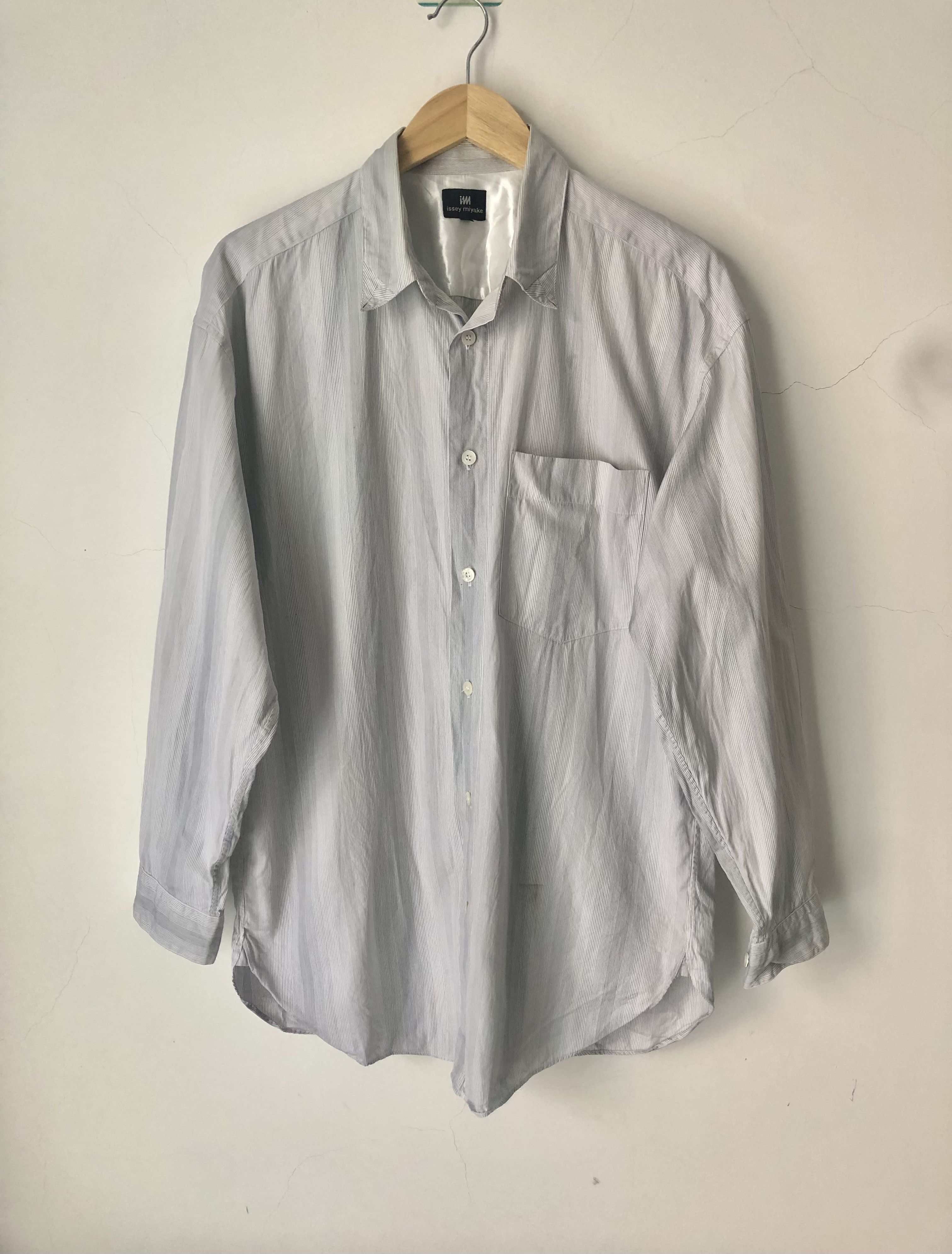 Issey Miyake stripes shirt with silk lining Size US L / EU 52-54 / 3 - 1 Thumbnail