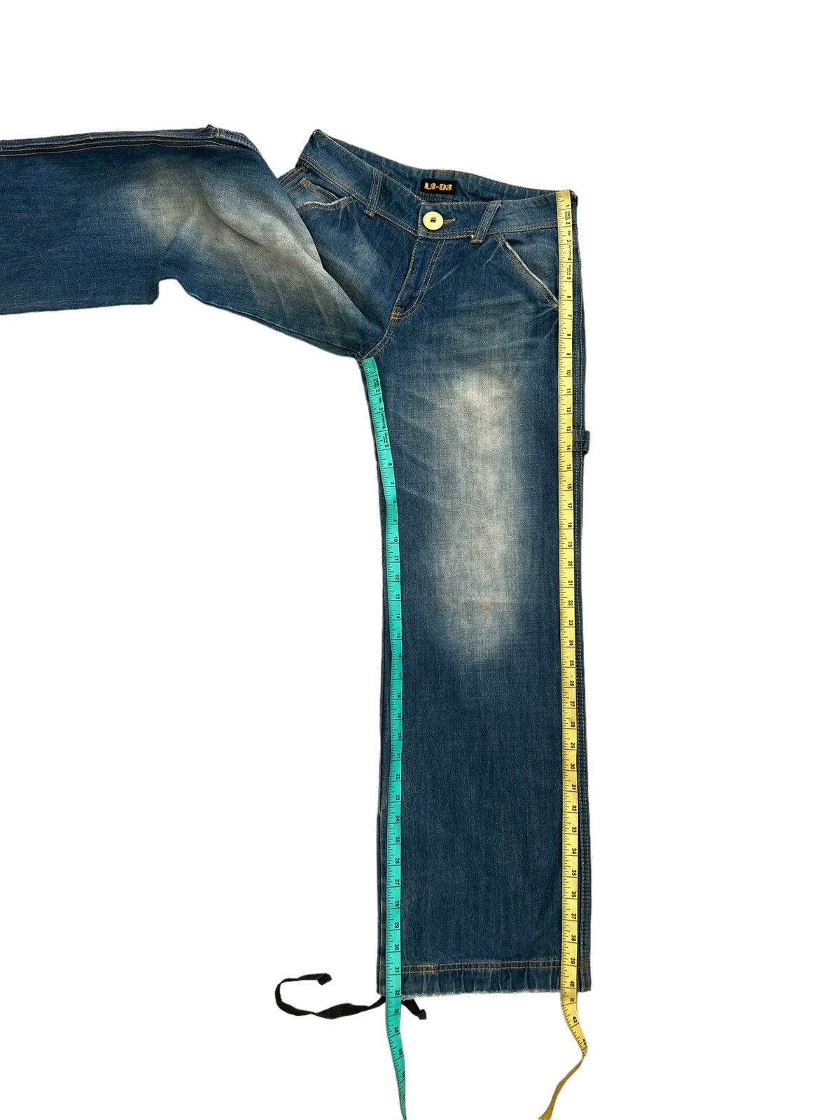 Vintage Vintage LB-03 Japan Dirty Muddy Denim Wide Leg Jeans Size US 30 / EU 46 - 5 Thumbnail