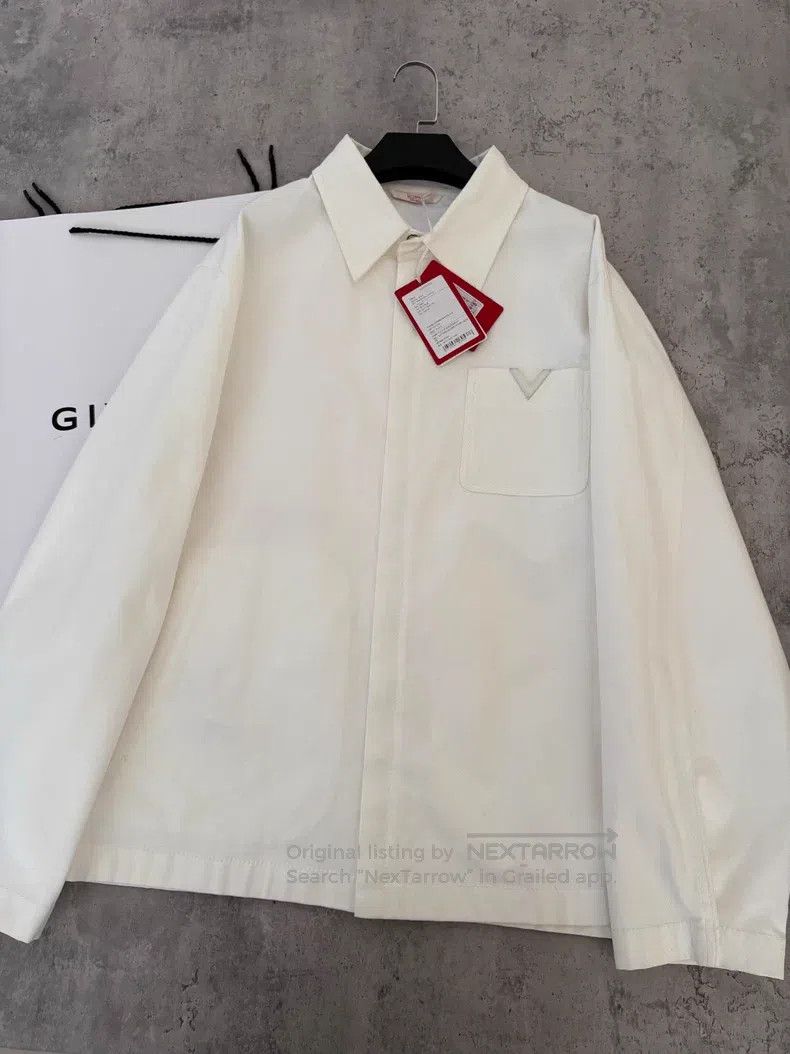 Valentino Valentino White pocket logo canvas jacket jacket Size US XL / EU 56 / 4 - 1 Thumbnail