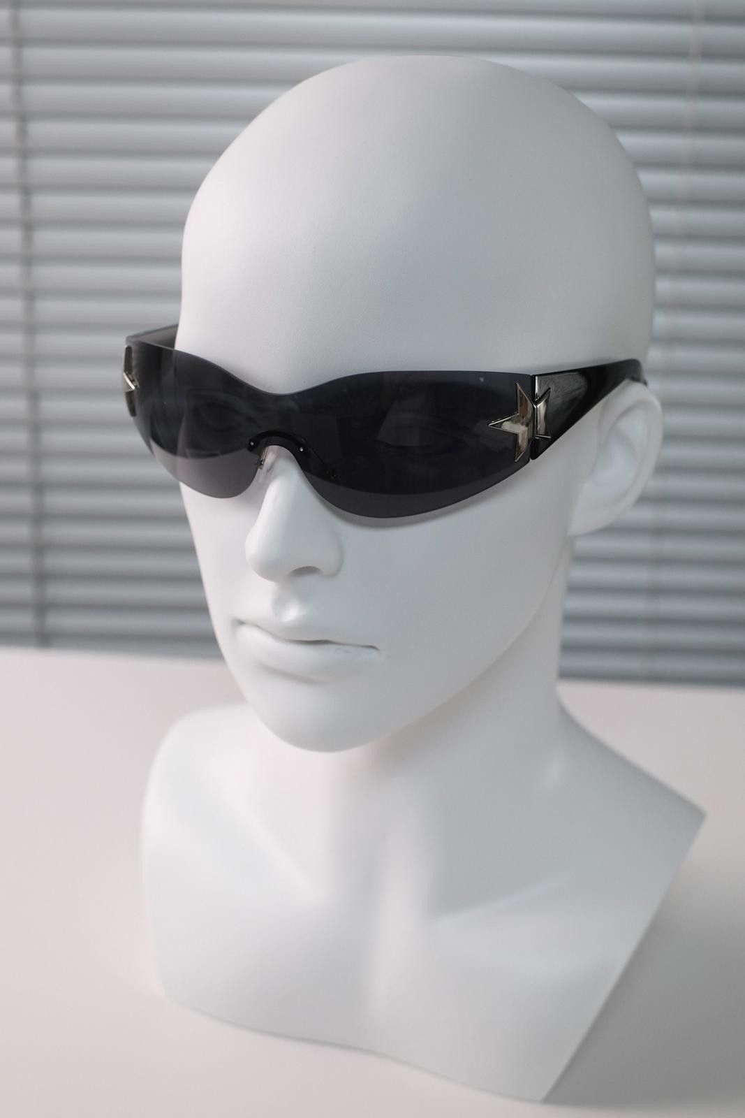 Other Y2k Vtg Avant Garde Cyber Punk Black Sunglasses Unisex OS Size ONE SIZE - 5 Thumbnail