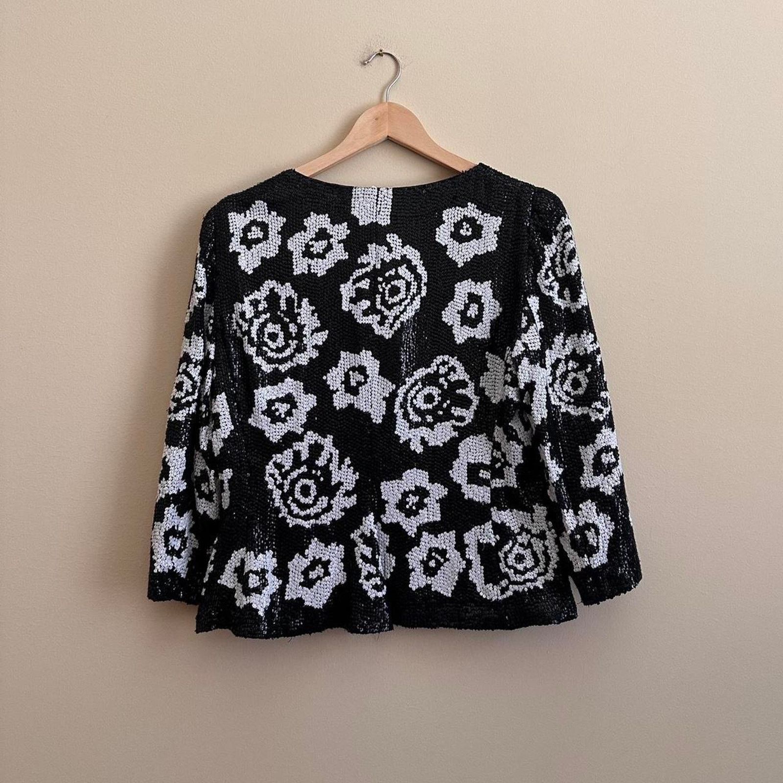 Armani × Vintage Vintage Armani Collezioni Sequin Jacket Size 10 Size L / US 10 / IT 46 - 5 Thumbnail