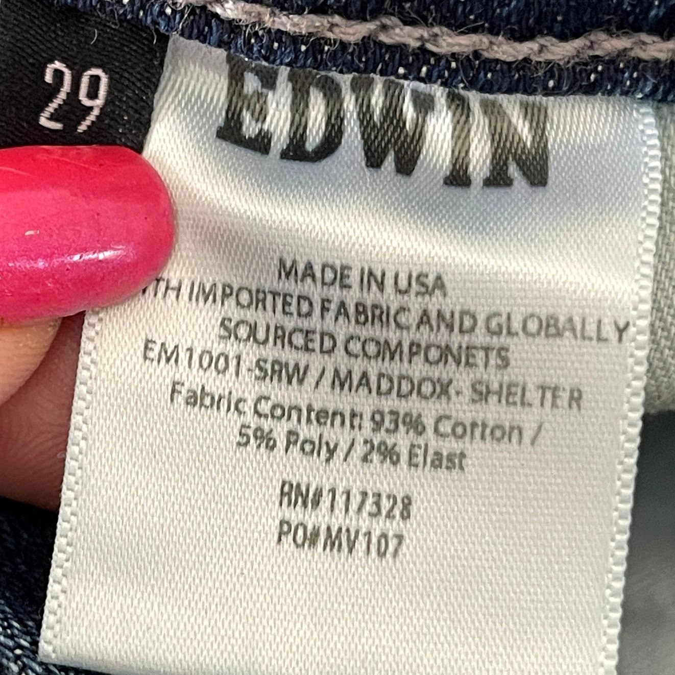 Edwin Edwin Denim Maddox Slim Jeans Shelter Sz 29 33" Inseam $208 Size US 29 - 8 Thumbnail