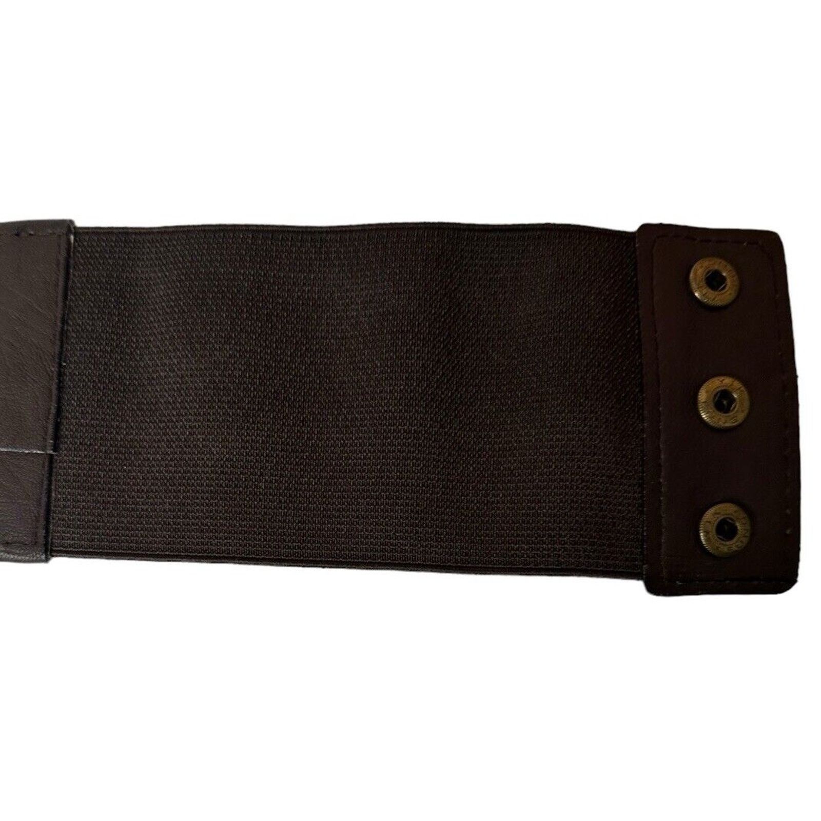 Other ANGIE Wide Brown Beaded Faux Leather Elastic Stretch Belt Size ONE SIZE - 9 Thumbnail