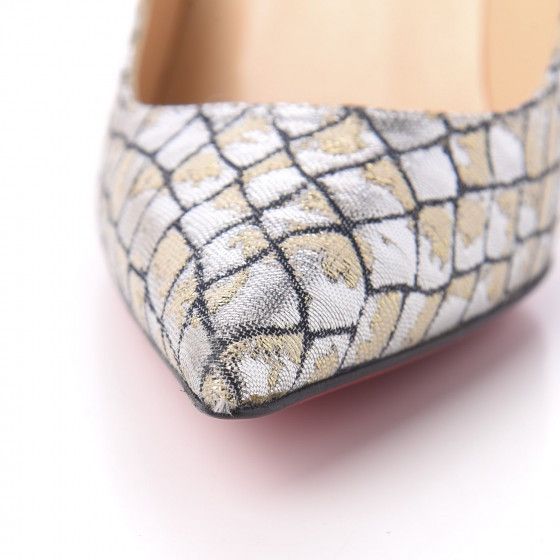 Christian Louboutin Christian Louboutin Decollete 554 85 Lurex Kaa - Size 40 Size US 9 / IT 39 - 2 Thumbnail
