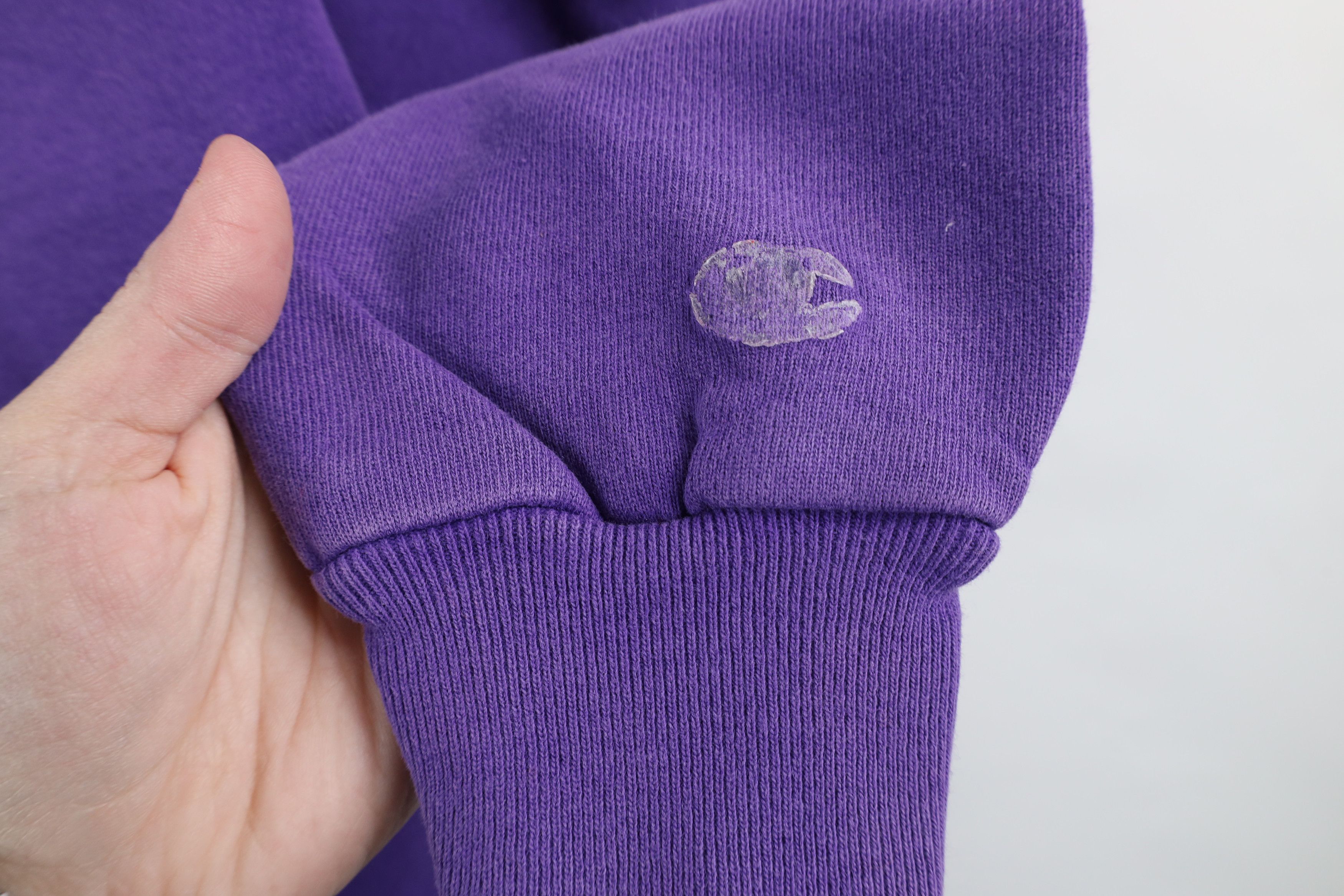 Champion × Vintage Vintage 90s Champion Spell Out Crewneck Sweatshirt Purple Size US L / EU 52-54 / 3 - 9 Thumbnail