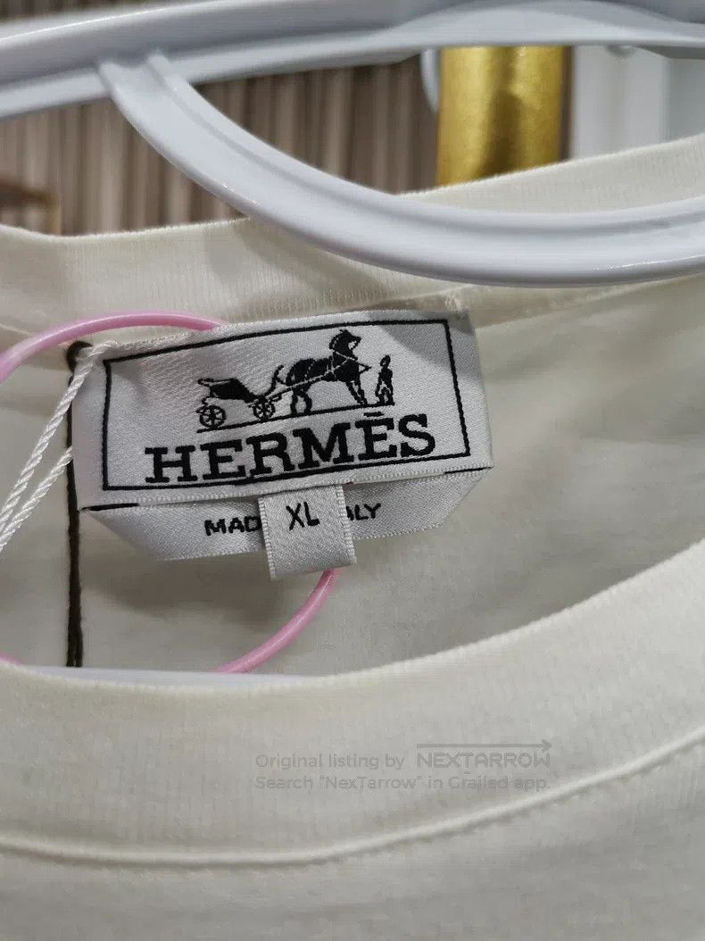 Other Hermes White Robot Print T-Shirt, 100% Pure Cotton Fabric, Size XL / US 12-14 / IT 48-50 - 3 Thumbnail
