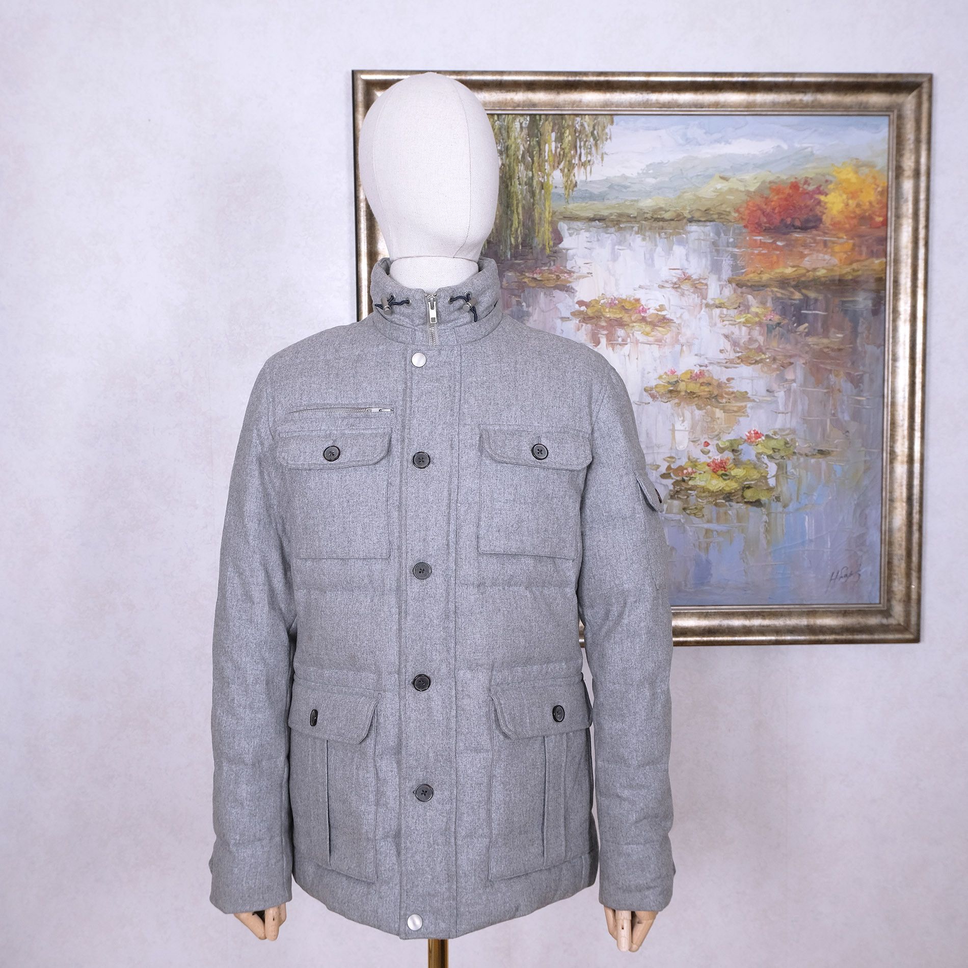 Suitsupply Suitsupply, grey wool down jacket, size 40UK, Orlando model Size US M / EU 48-50 / 2 - 1 Thumbnail