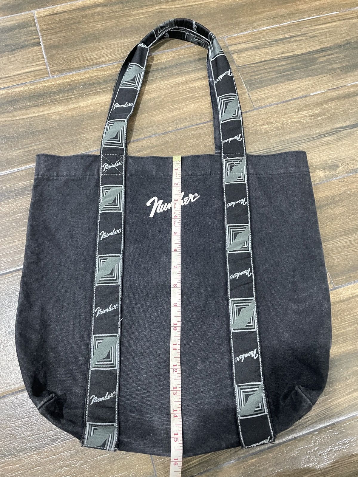 Japanese Brand × Number (N)ine Number by Number nine black faded tote bag Size ONE SIZE - 4 Thumbnail