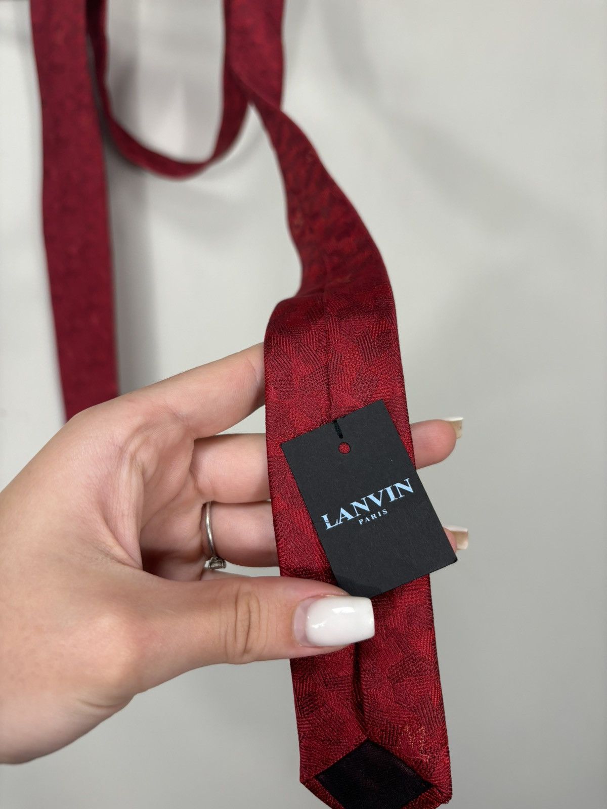 Lanvin Lanvin Paris Nestle NEW Rare Abstract Bird Pattern Silk Tie Size ONE SIZE - 7 Thumbnail