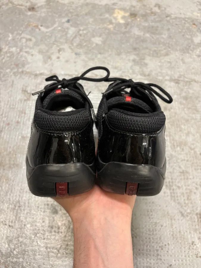Prada 2000s Prada America’s Cups Black Satin Sneakers Size US 8 / EU 41 - 7 Thumbnail