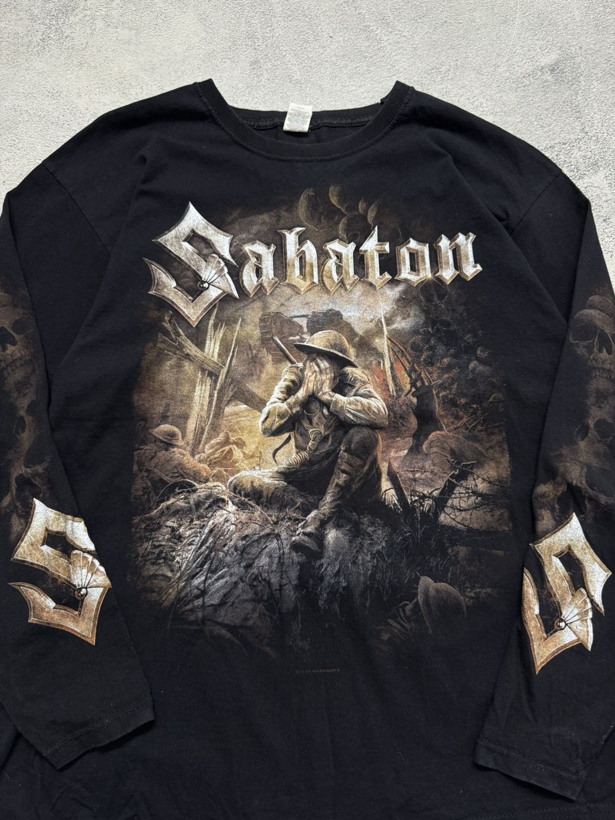 Fruit Of The Loom Vintage Y2k Sabaton Big Logo Print Size US XL / EU 56 / 4 - 2 Thumbnail