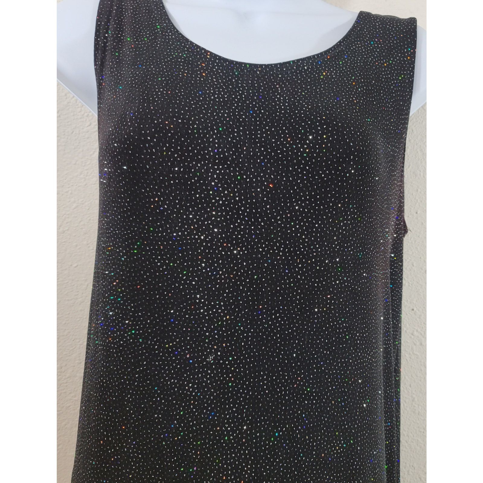 Other VTG Ronni Nicole Black Multicolor Sparkle Mini Dress 10 Size L / US 10 / IT 46 - 2 Thumbnail