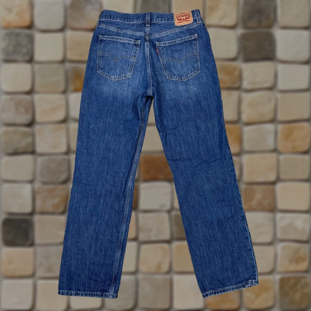 Levi's Levi'S Low Pro Straight Jeans Womens 29 Blue Denim Logo Distressed Mid Rise 31x30 Size 29" - 1 Thumbnail