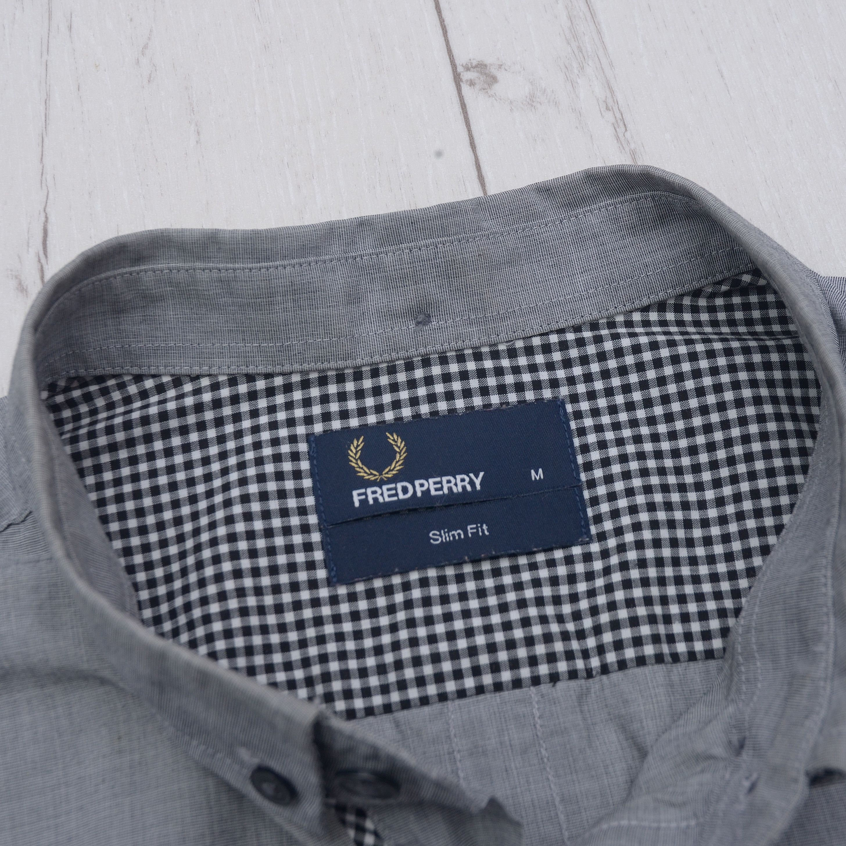 Fred Perry Fred Perry Shirt Medium Gray Check Short Sleeve Casual Size US M / EU 48-50 / 2 - 9 Thumbnail