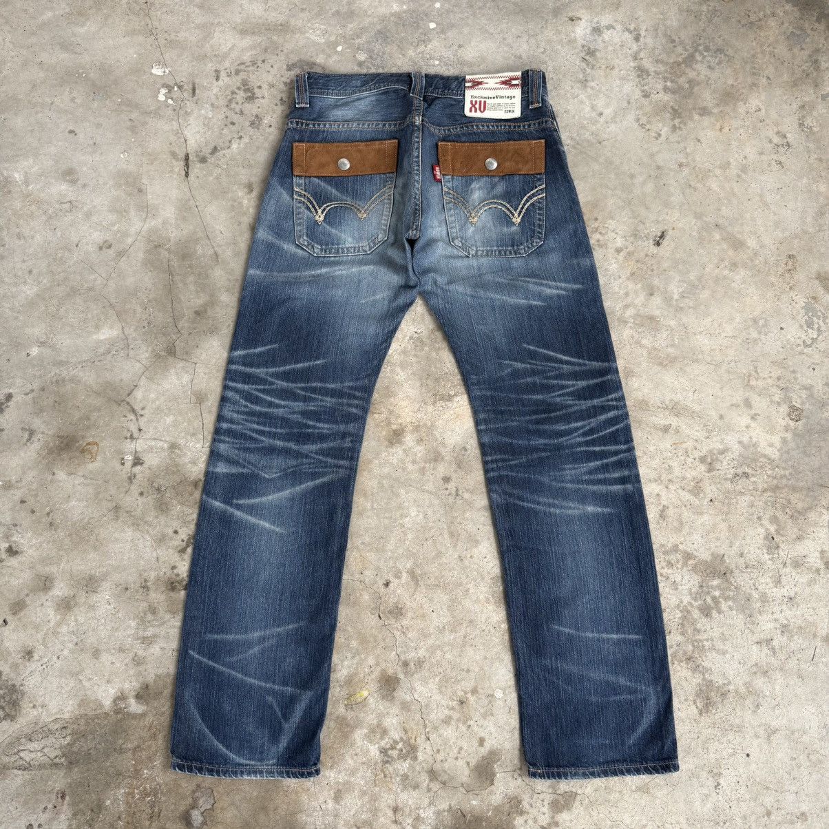 Edwin W34x33.5 Vintage Edwin Bush Pants Faded Ripped Denim Jean Size US 34 / EU 50 - 8 Thumbnail