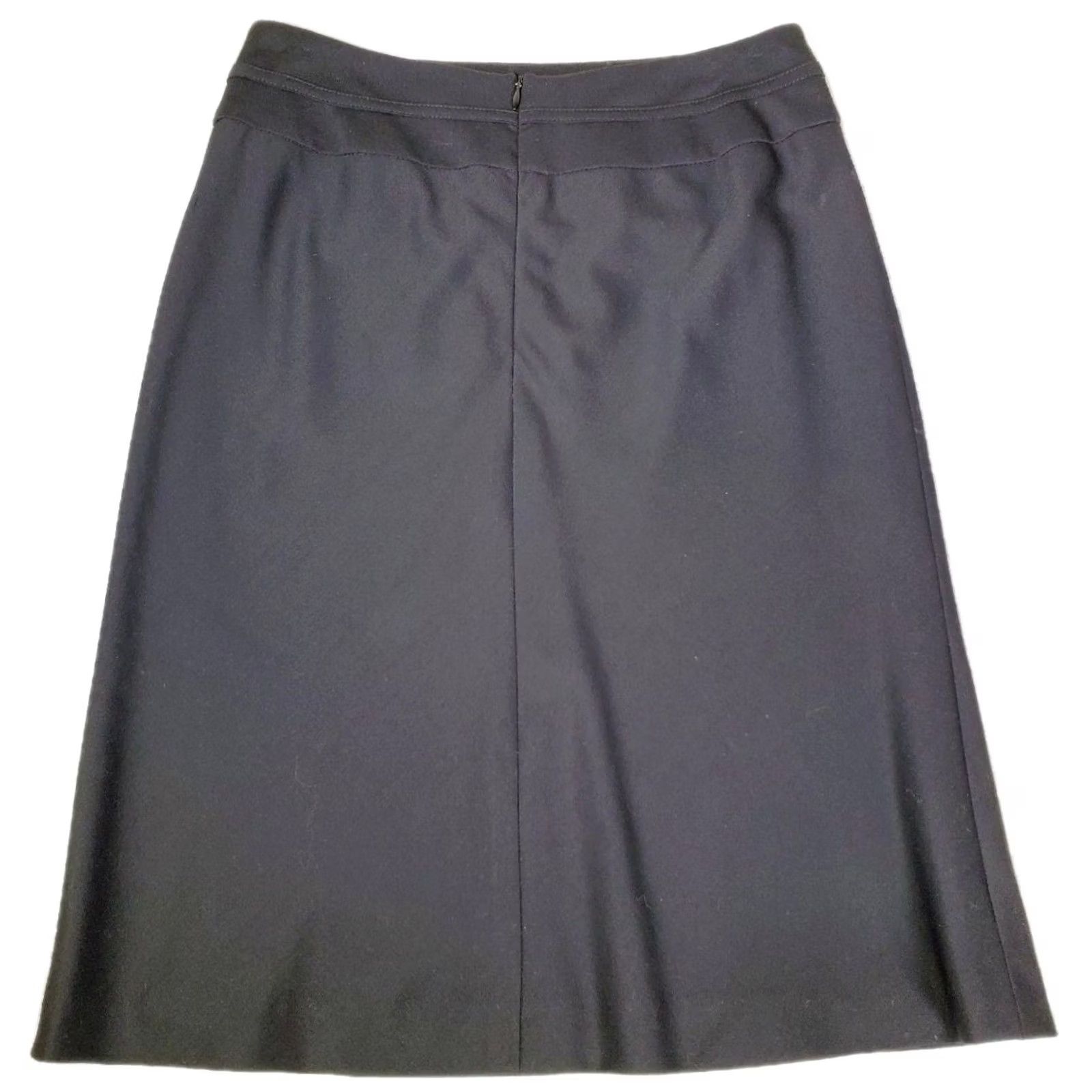 Escada ESCADA Black Wool Gold "E" Accent Skirt Women's Size 34 Size 24" / US 00 / IT 34 - 2 Thumbnail