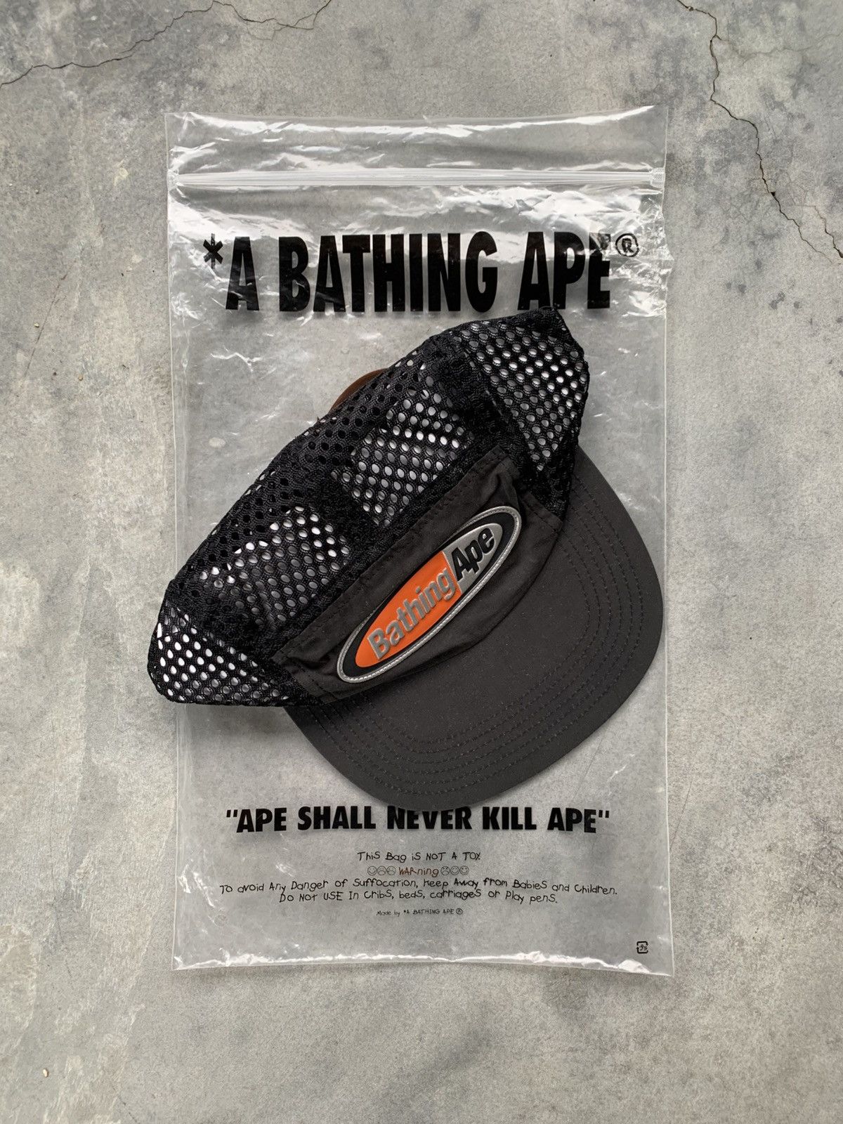 Bape New Bape Reflective Logo Mesh Jet Cap Size ONE SIZE - 1 Thumbnail
