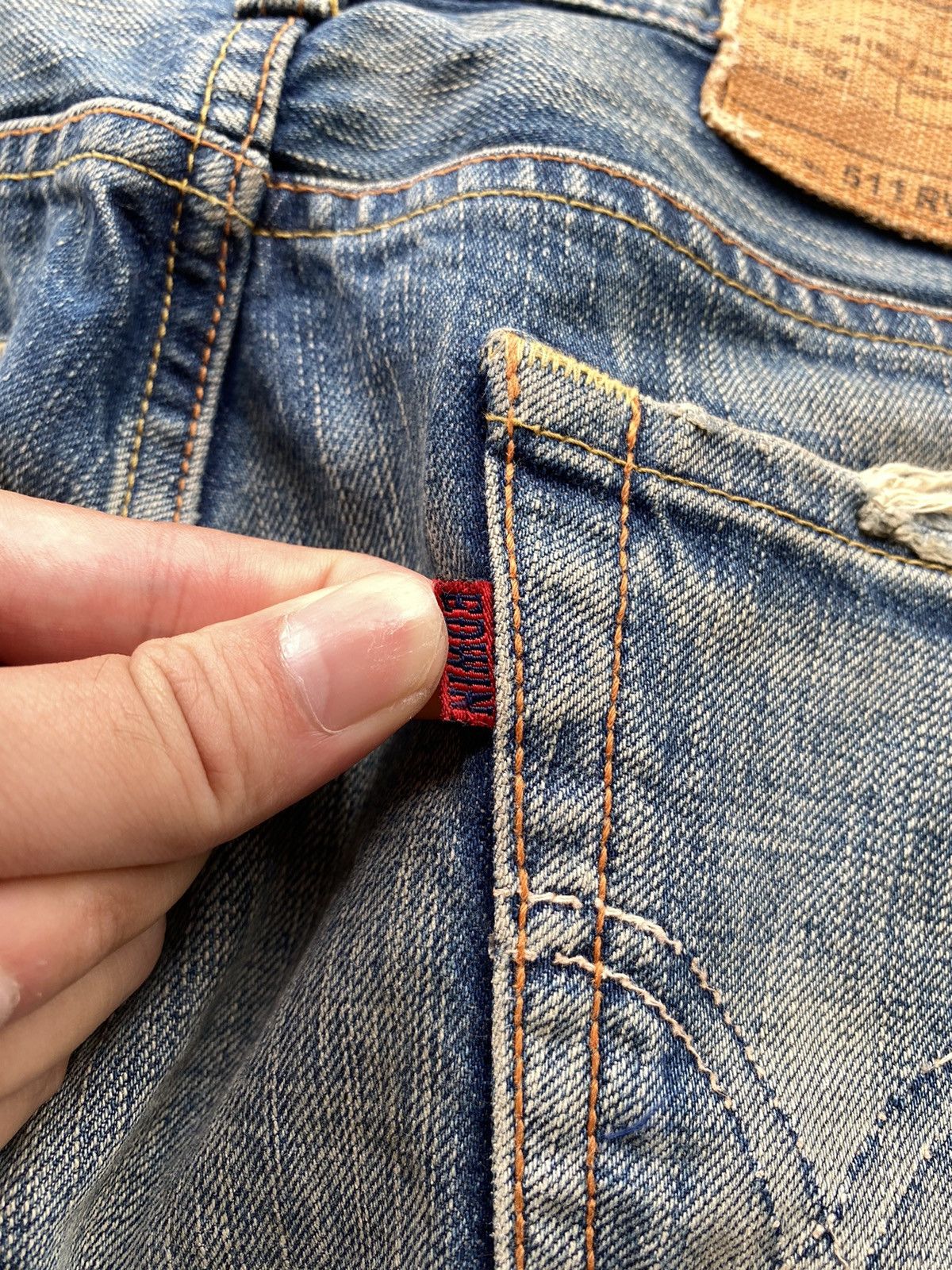 Edwin × If Six Was Nine × Japanese Brand Vintage Edwin Distressed Boot Cut Jeans Size US 30 / EU 46 - 19 Thumbnail