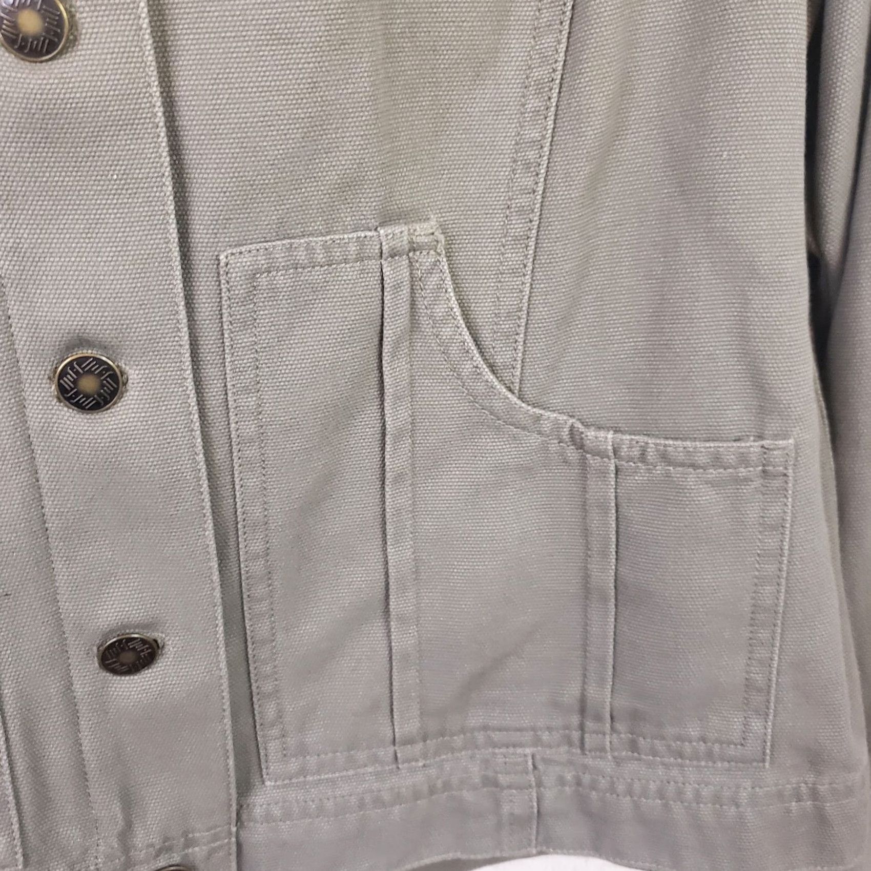 J. Jill J Jill Jacket Petite Short Army Green Canvas Inner Liner Hoodie Pockets Button Closure 2-in-1 Vintage? No, Not Vintage Size S / US 4 / IT 40 - 5 Thumbnail
