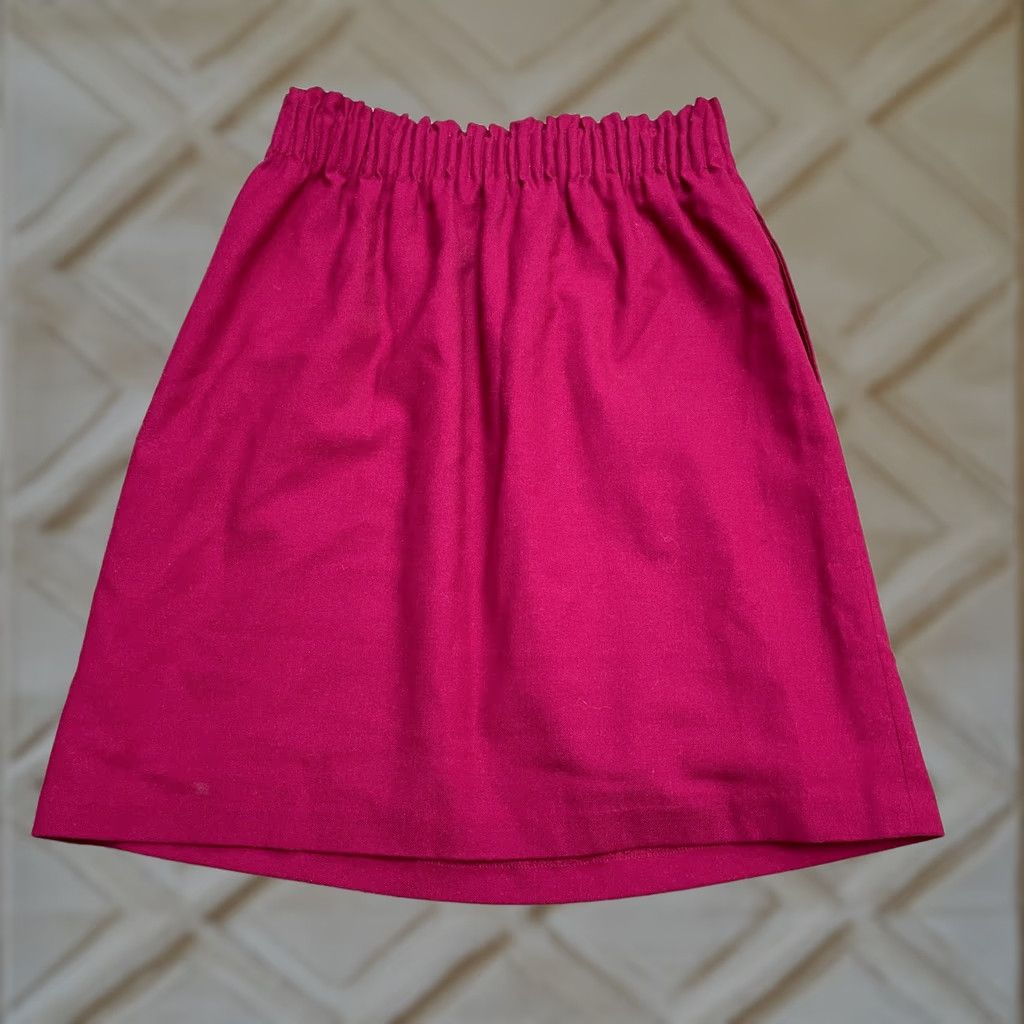 J.Crew VINTAGE J.Crew Wool Blend Pleated Pencil Skirt Womens 0 Pink Elastic Waist Pockets Lined Size 25" / US 0 / IT 36 - 1 Thumbnail