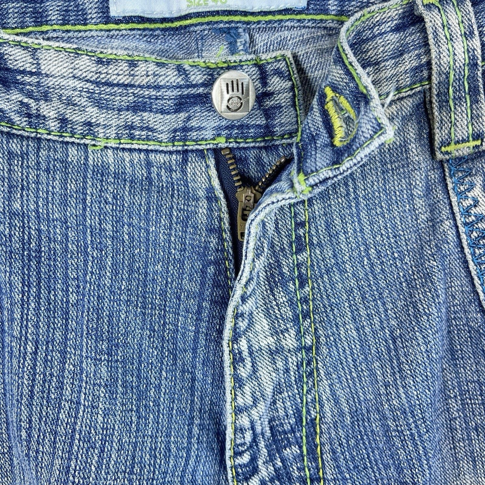 Other Y2K Miskeen Originals Baggy Robot Denim Shorts Mens 40 Size US 40 / EU 56 - 9 Thumbnail