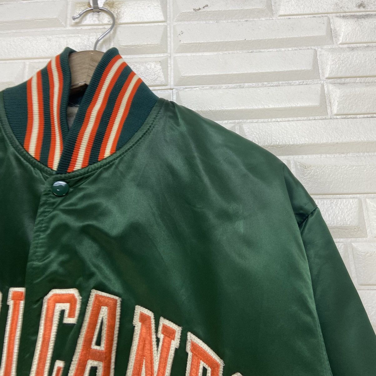 NFL Vintage NFL Hurricanes by Starter Satin Varsity Jacket Size US L / EU 52-54 / 3 - 12 Thumbnail