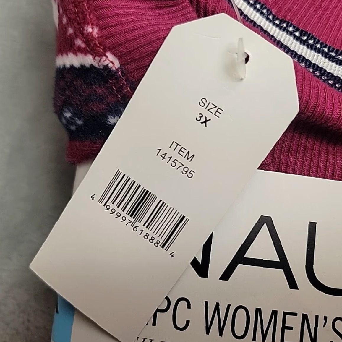 Nautica Nautica Pajama Set Womens 3X Purple Fair Isle Sleepwear 2PC NWT Silky Stretch Fleece Pant Top Lounge Winter Holiday Mens? Size ONE SIZE - 5 Thumbnail