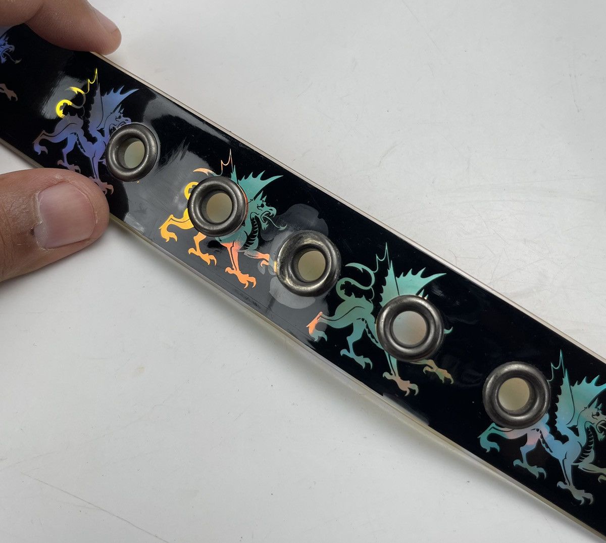 Japanese Brand rare designs dragon stripe pvc belt tc3 Size 36 - 4 Thumbnail