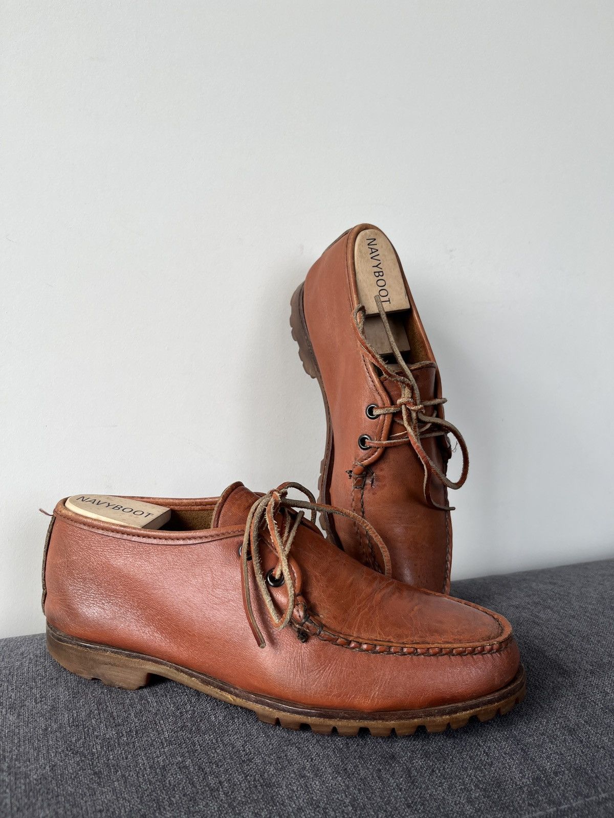 Quoddy Quoddy Handmade Leather Heritage Canoe Moccasins Boots Size US 7 / EU 40 - 16 Thumbnail
