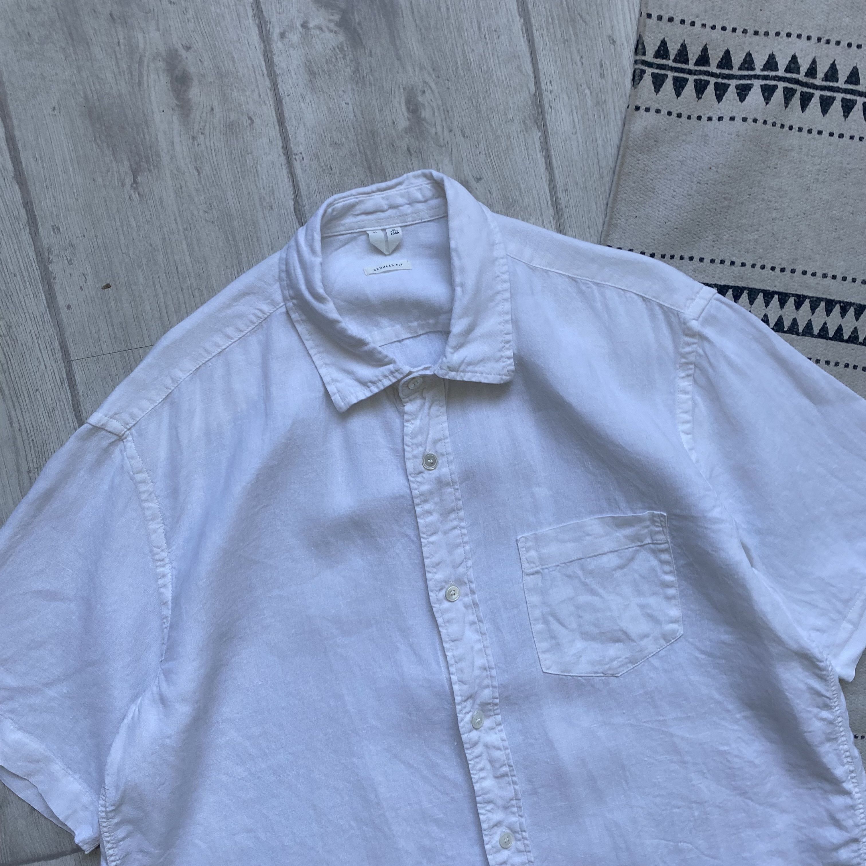 Arket Oldmoney ARKET linen shirt short sleeve Cos Allsaints Style Size US L / EU 52-54 / 3 - 2 Thumbnail
