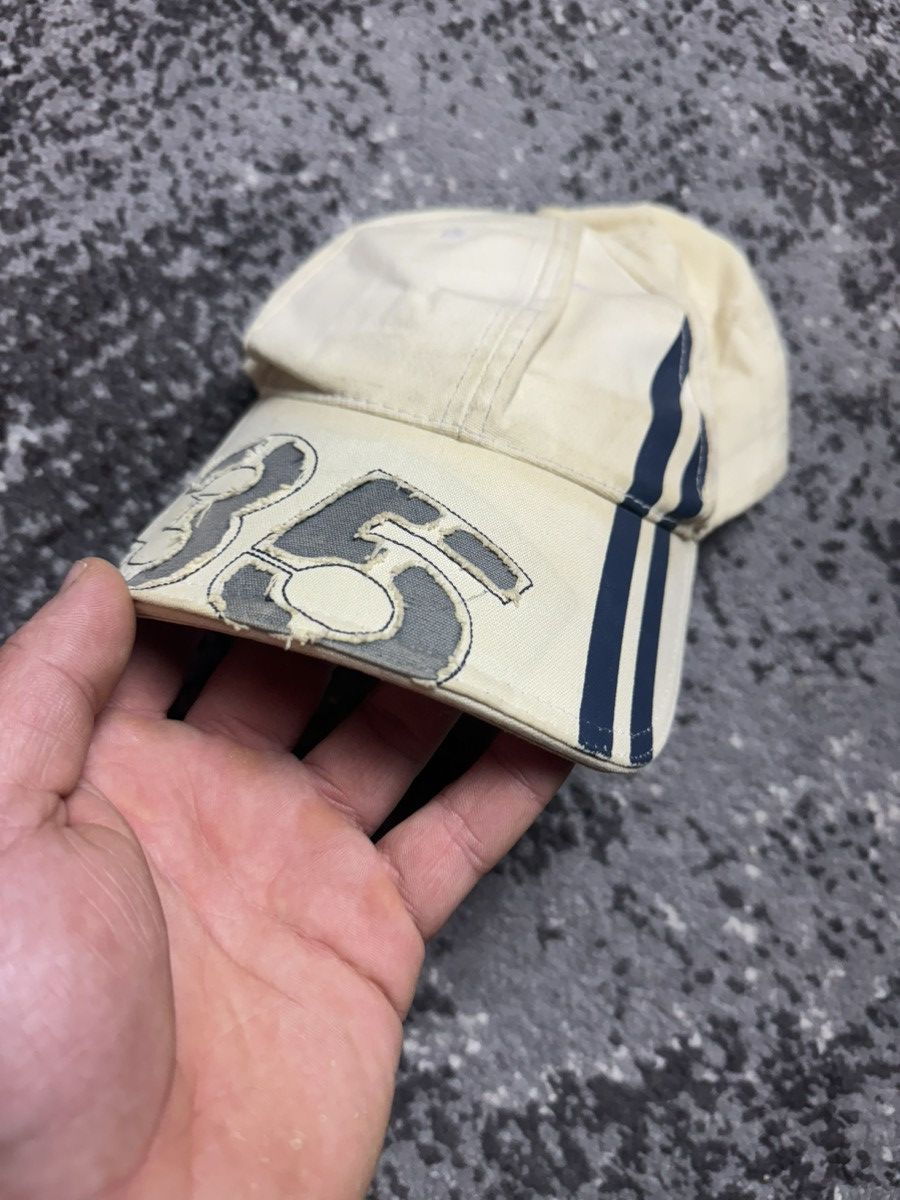 Japanese Brand × Vintage Vintage Y2K Avantgarde Stripe 35 Embroidered Logo Faded Cap Size ONE SIZE - 3 Thumbnail