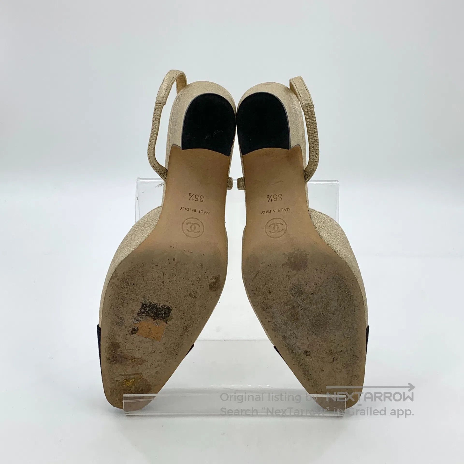 Chanel Chanel Color-Blocked Round Toe One-Strap Chunky Heel High Size US 5 / IT 35 - 5 Thumbnail