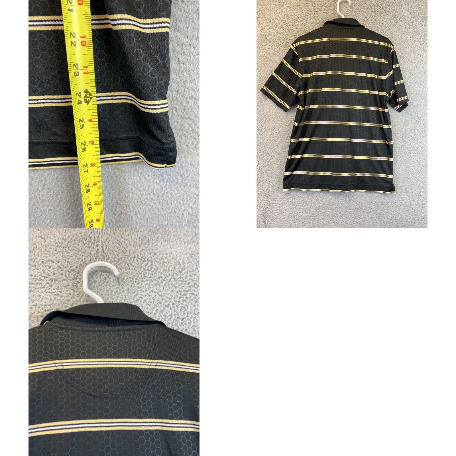 Cutter & Buck Cutter & Buck Polo Shirt Men's Country Club Short Sleeve Breathable Striped Sports Golf S Black Multicolor Shirt Mens Size US S / EU 44-46 / 1 - 8 Thumbnail