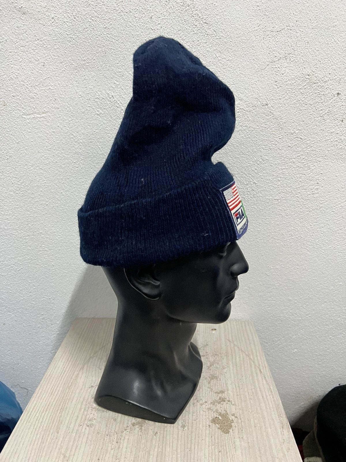 Fila Vintage Fila Big Logo Beanie Hat Size ONE SIZE - 4 Thumbnail