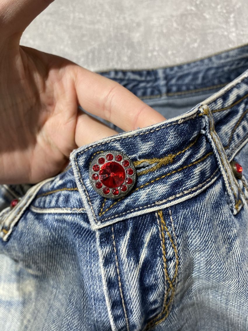 Iceberg Vintage Y2K ICEBERG Jeans Heart pocket embroidered logo Size 31" - 7 Thumbnail