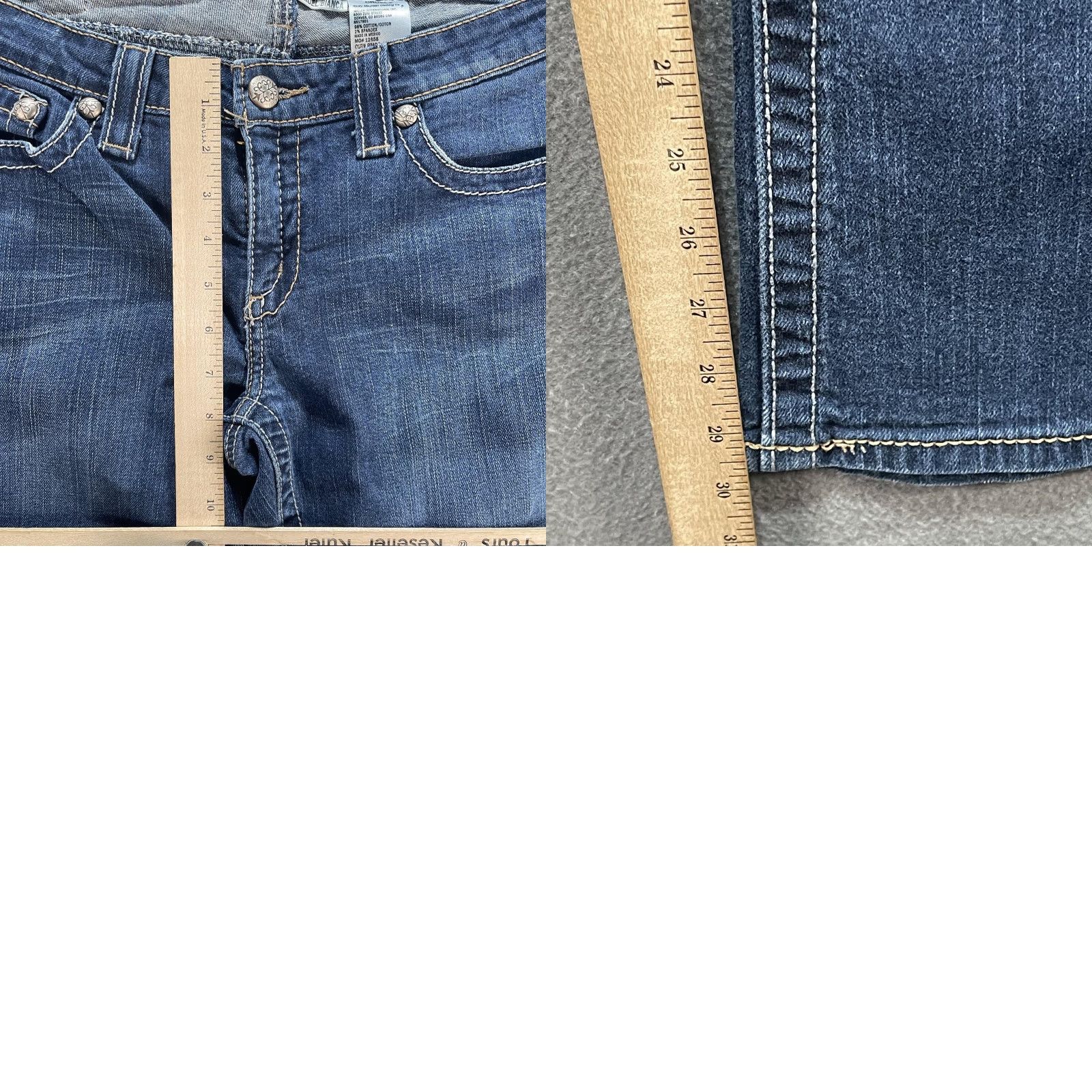Vintage Cruel Girl Jeans Womens 13R Bianca Bootcut Stretch Embroidered Western Rodeo Blue 32in Inseam Casual Mens? Wait. Size 34" / US 12 / IT 48 - 8 Thumbnail